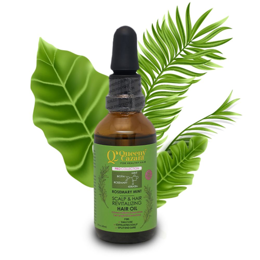 Queeny Cazara Rosemary Mint Scalp & Hair Revitalizing Hair Oil