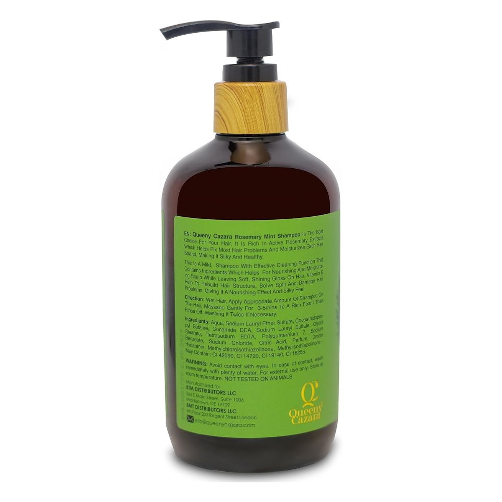 Queeny Cazara Rosemary Mint Scalp & Hair Strengthening Shampoo