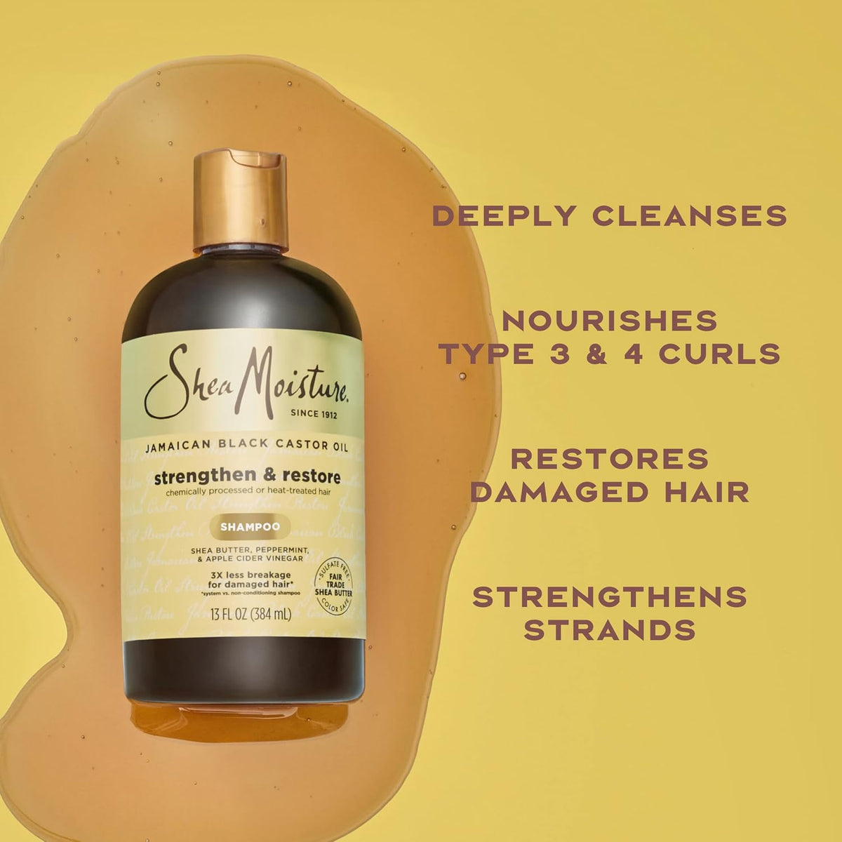 Shea Moisture Jamaican Black Castor Oil Strengthen & Restore Shampoo
