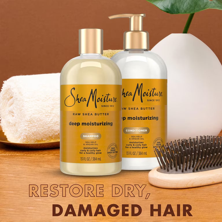 Shea Moisture Raw Shea Butter Moisture Retention Shampoo + Restorative Conditioner Duo Pack