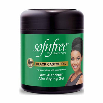 Sofn'Free Black Castor Oil Afro Styling Gel (Black)