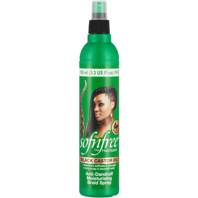 Sofn'Free Black Castor Oil Anti-Dandruff Moisturising Braid Spray