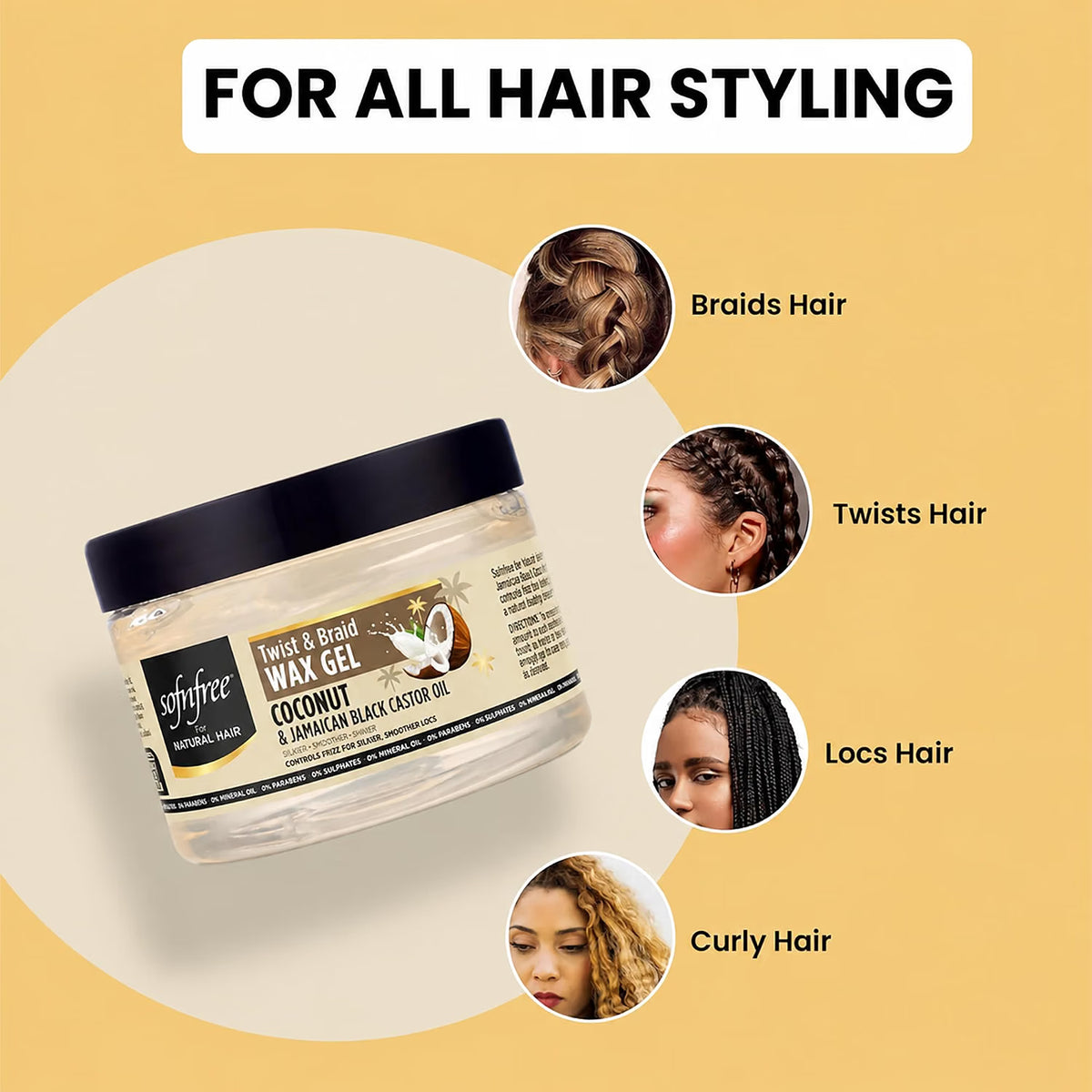 Sofn'Free Twist & Braid Wax Gel