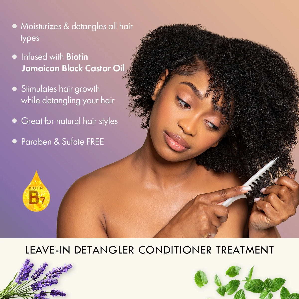 Sunny Isle Lavender Mint Hair & Strong Roots Leave-In Detangler