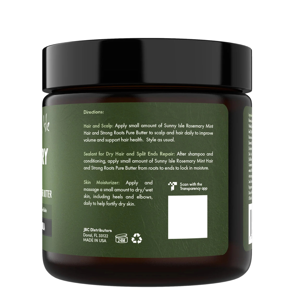 Sunny Isle Rosemary Mint Hair And Strong Roots Pure Butter