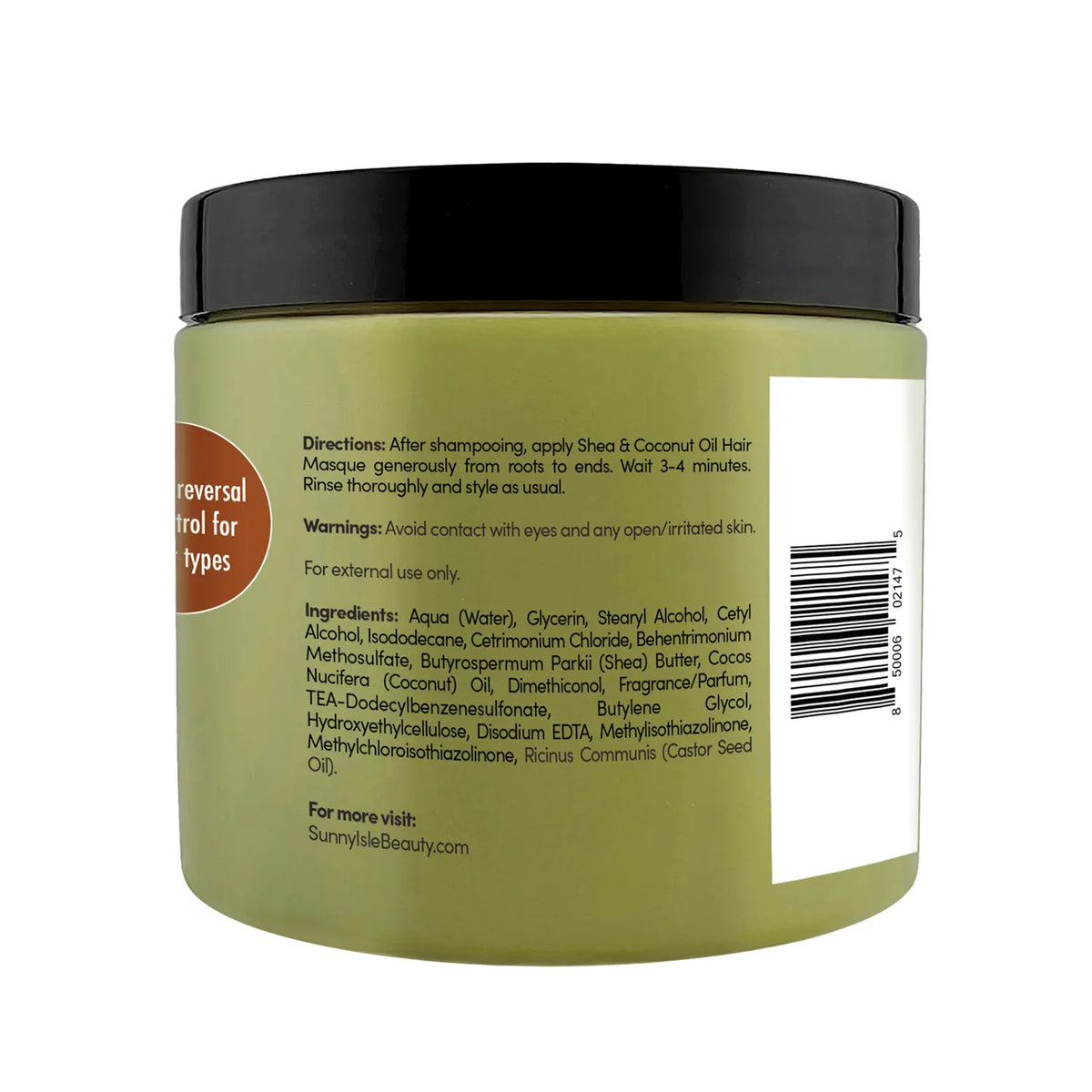 Sunny Isle Shea Coconut Intensive Repair Masque Infused With JBCO