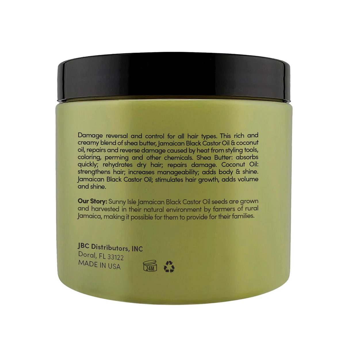 Sunny Isle Shea Coconut Intensive Repair Masque Infused With JBCO