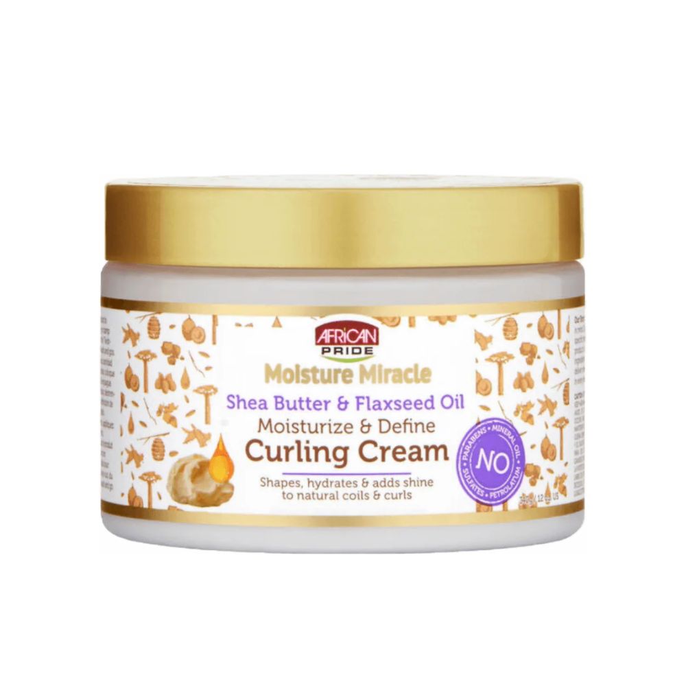 African Pride Moisture Miracle Shea Butter & Flaxseed Oil Curling Cream