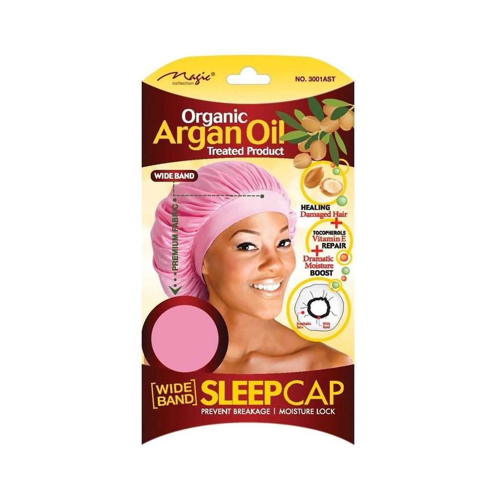 Magic Collection Organic Argan Oil Wide Band Sleep Cap Assorted Color 3001ast