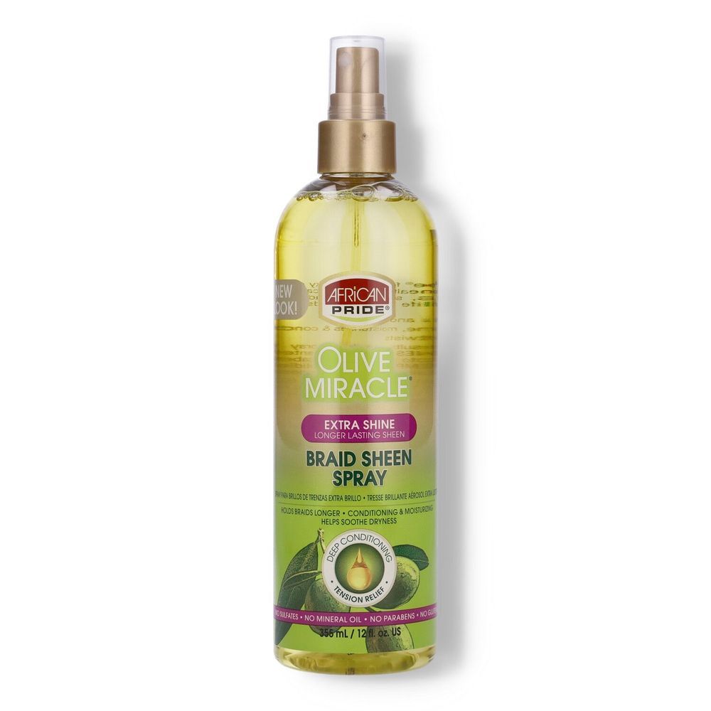 African Pride Olive Miracle Braid Sheen Spray Extra Shine