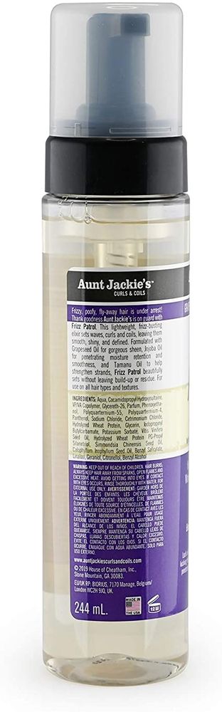 Aunt Jackie's Grapeseed Frizz Patrol Setting Mousse