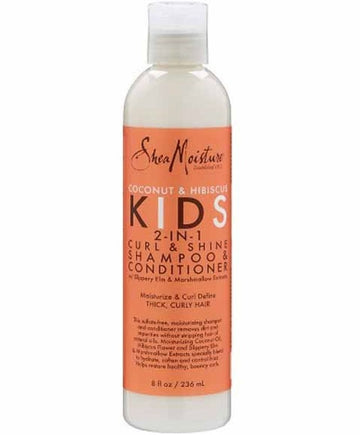 Shea Moisture Coconut & Hibiscus Kids 2 In 1 Curl & Shine Shampoo & Conditioner