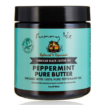 Sunny Isle Jamaican Black Castor Oil Pure Butter Oil With Peppermint Oil