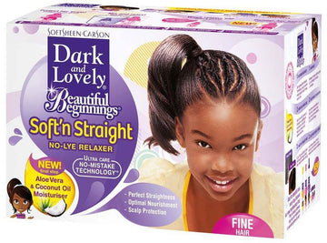 Dark and Lovely Beautiful Beginnings Soft N Straight No Lye Relaxer