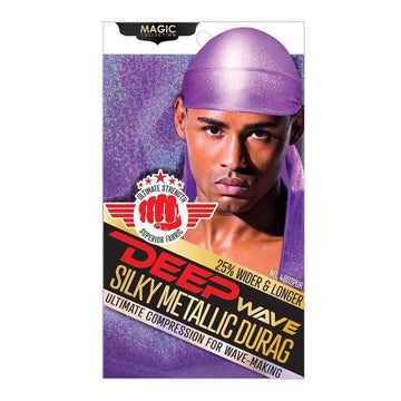 Magic Collection Deep Wave Silky Metallic Durag Purple