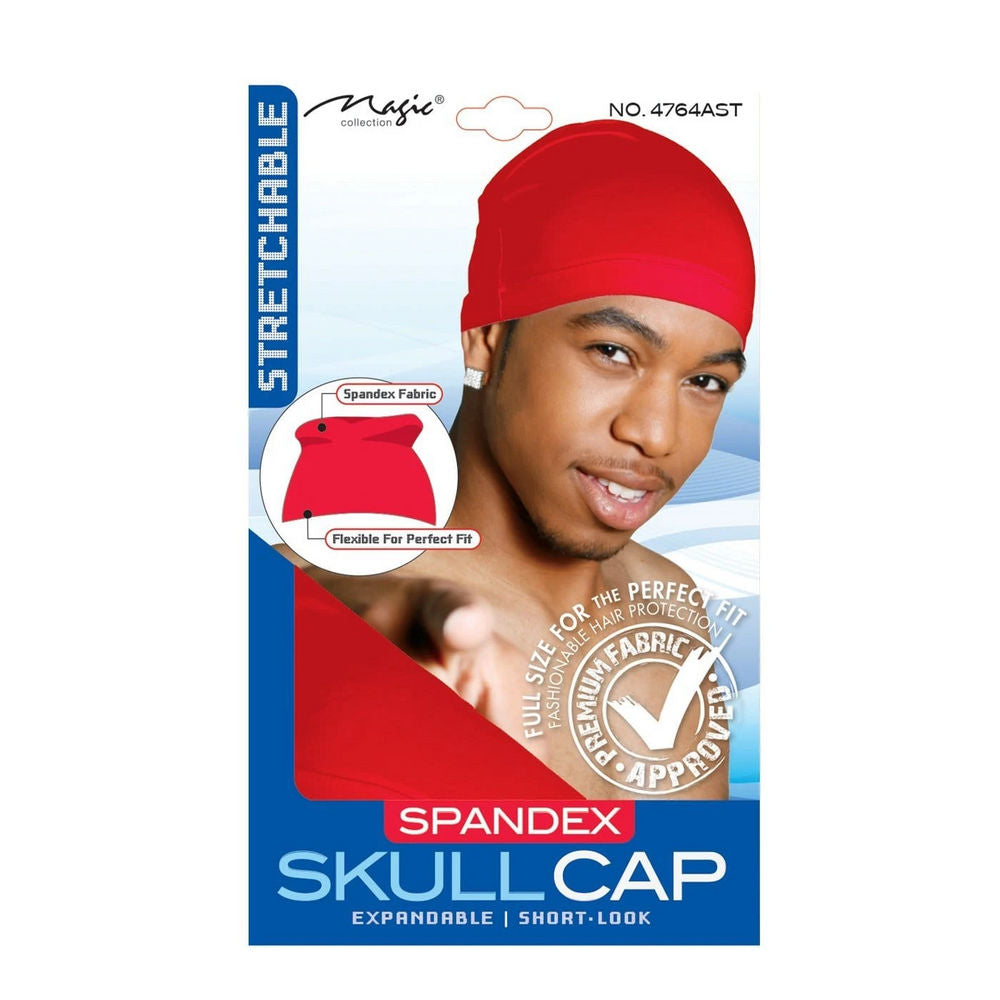 Magic Collection Men's Spandex Skull Cap 4764Ast