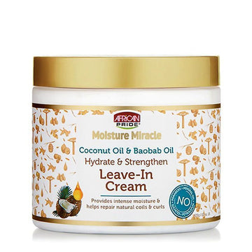 African Pride Moisture Miracle Coconut Oil & Baobab Oil Leave-in Cream