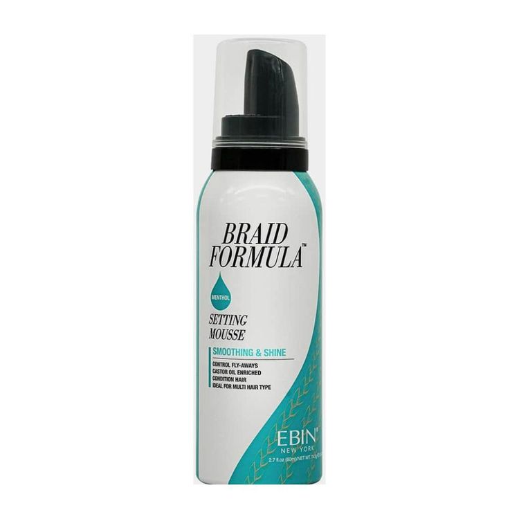 Ebin New York Braid Formula Smoothing & Shine Setting Mousse Menthol