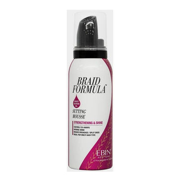Ebin New York Braid Formula Strengthening & Shine Setting Mousse Sweet Almond Oil