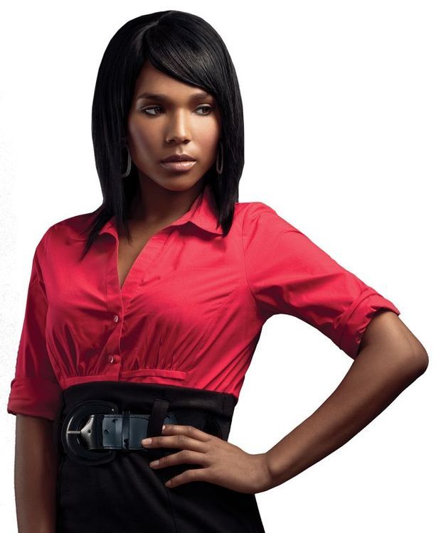 Sleek Human Hair Wig Platinum