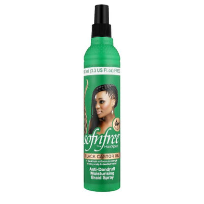 Sofn'Free Black Castor Oil Anti-Dandruff Moisturising Braid Spray