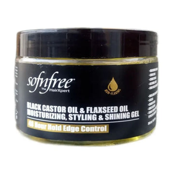 Sofn'Free Black Castor Oil and Flaxseed Oil Moisturising, Styling and Shining Gel