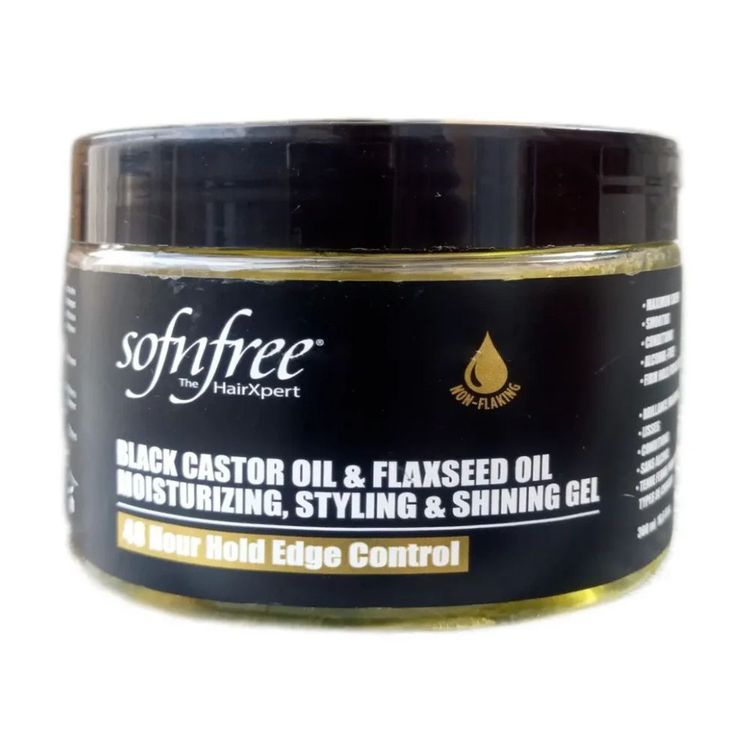Sofn'Free Black Castor Oil and Flaxseed Oil Moisturising, Styling and Shining Gel