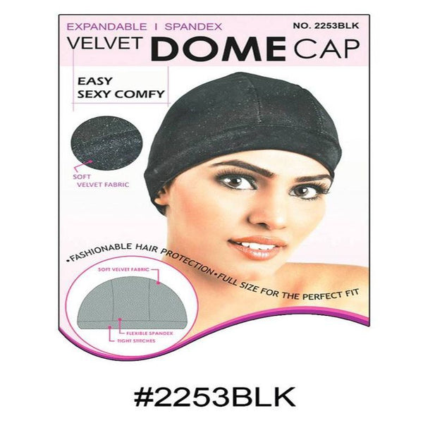 Murry Velvet Dome Cap Black M2253blk