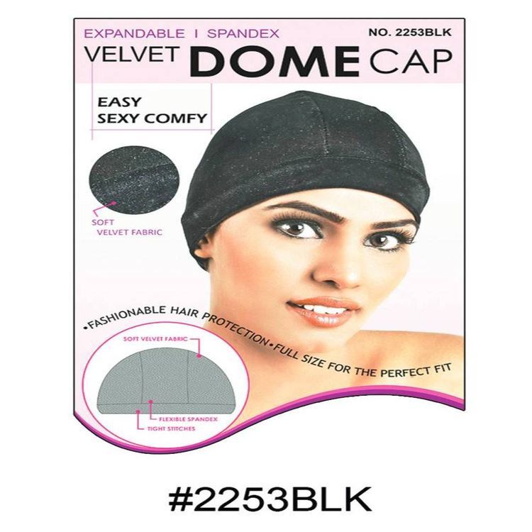 Murry Velvet Dome Cap Black M2253blk