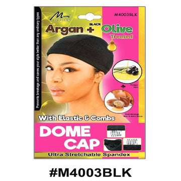 Murry Argan Olive Dome Cap Black M4003blk