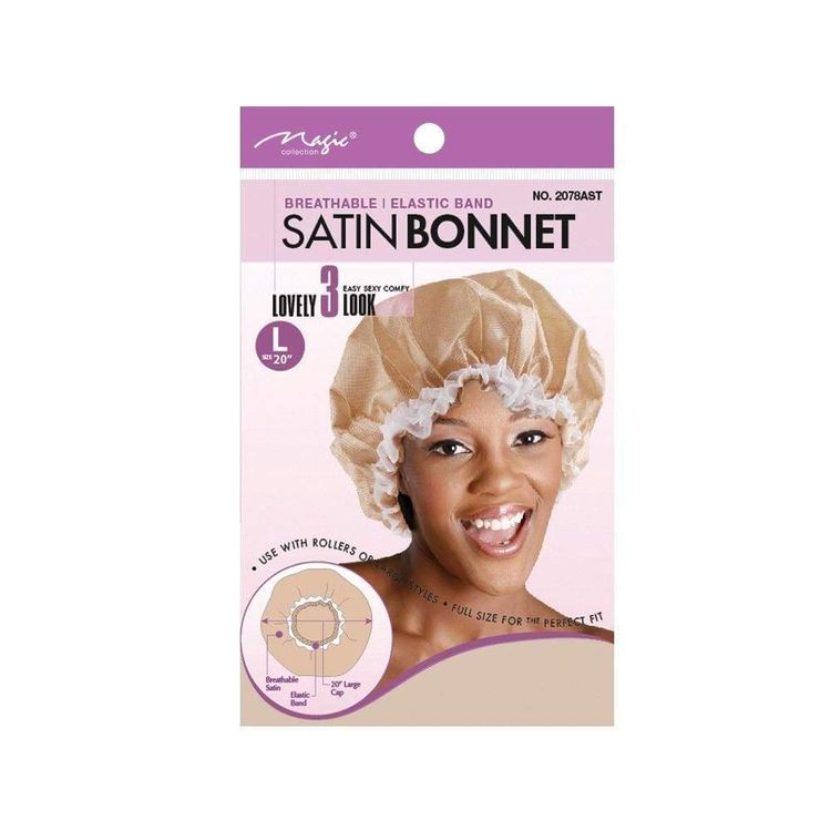 Magic Collection Satin Bonnet Large Assorted Color 2078ast