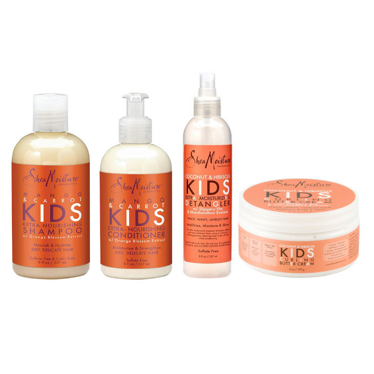 Shea Moisture Kids Extra nourishing Shampoo + Conditioner + Detangler + Cream