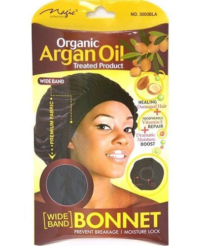 Magic Collection Women's Organic Argan Oil Treated Bonnet3003bla