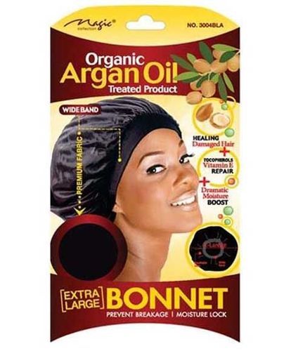 Magic Collection Women's Organic Argan Oil Treated Extra Large Bonnet3004bla