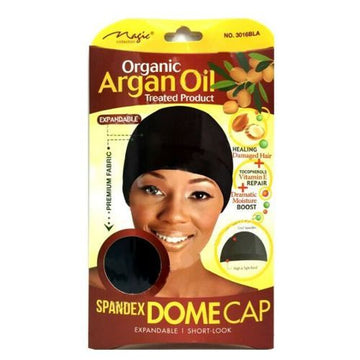 Magic Collection Women's Organic Argan Oil Treated Dome Cap3016bla