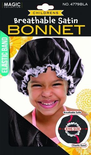 Magic Collection Kids Satin Bonnet 4779Bla