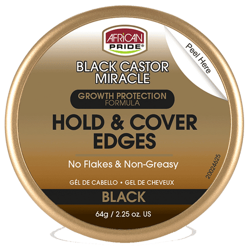 African Pride Black Castor Miracle Hold & Cover Edges