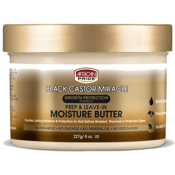 African Pride Black Castor Miracle Prep & Leave-In Moisture Butter