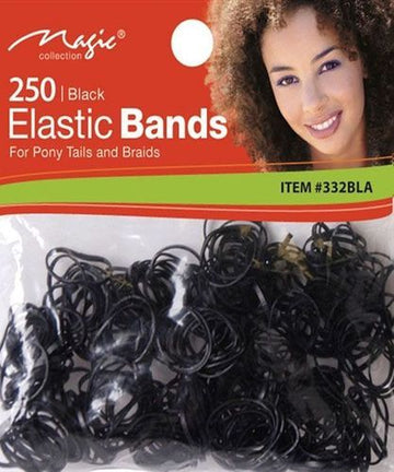 Magic Collection 250 Elastic Bands Black 332