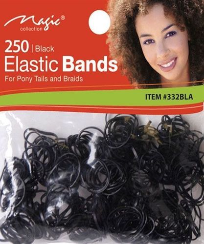 Magic Collection 250 Elastic Bands Black 332