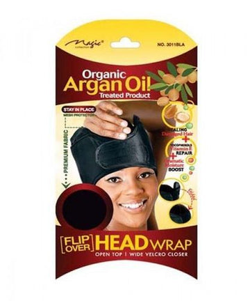 Magic Collection Women's Organic Argan Oil Treated Head Wrap3011bla