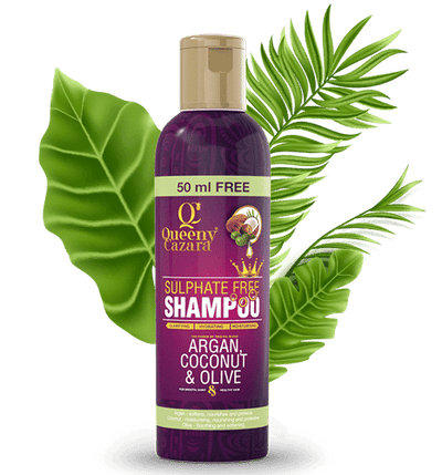 Queeny Cazara Argan, Coconut & Olive Oil Sulfate-Free Shampoo