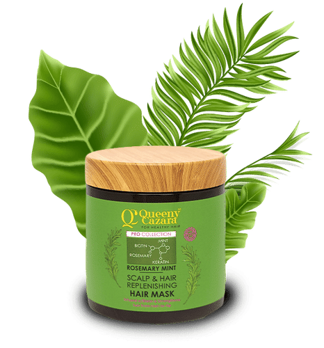 Queeny Cazara Rosemary Mint Scalp & Hair Replenishing Hair Mask