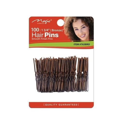 Magic Collection 100 Hair Pins 1 - 3/4 Brown 763bro